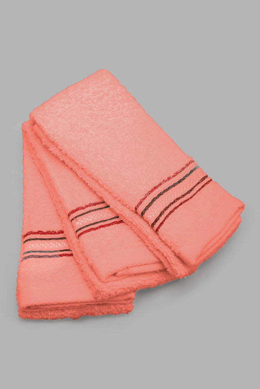 Redtag-Purple-Hand-Towel-(3Pc-Set)-Category:Towels,-Colour:Peach,-Filter:Home-Bathroom,-FSDU,-HMW-BAC-Towels,-Non-Sale,-S22B,-Section:Homewares-Home-Bathroom-
