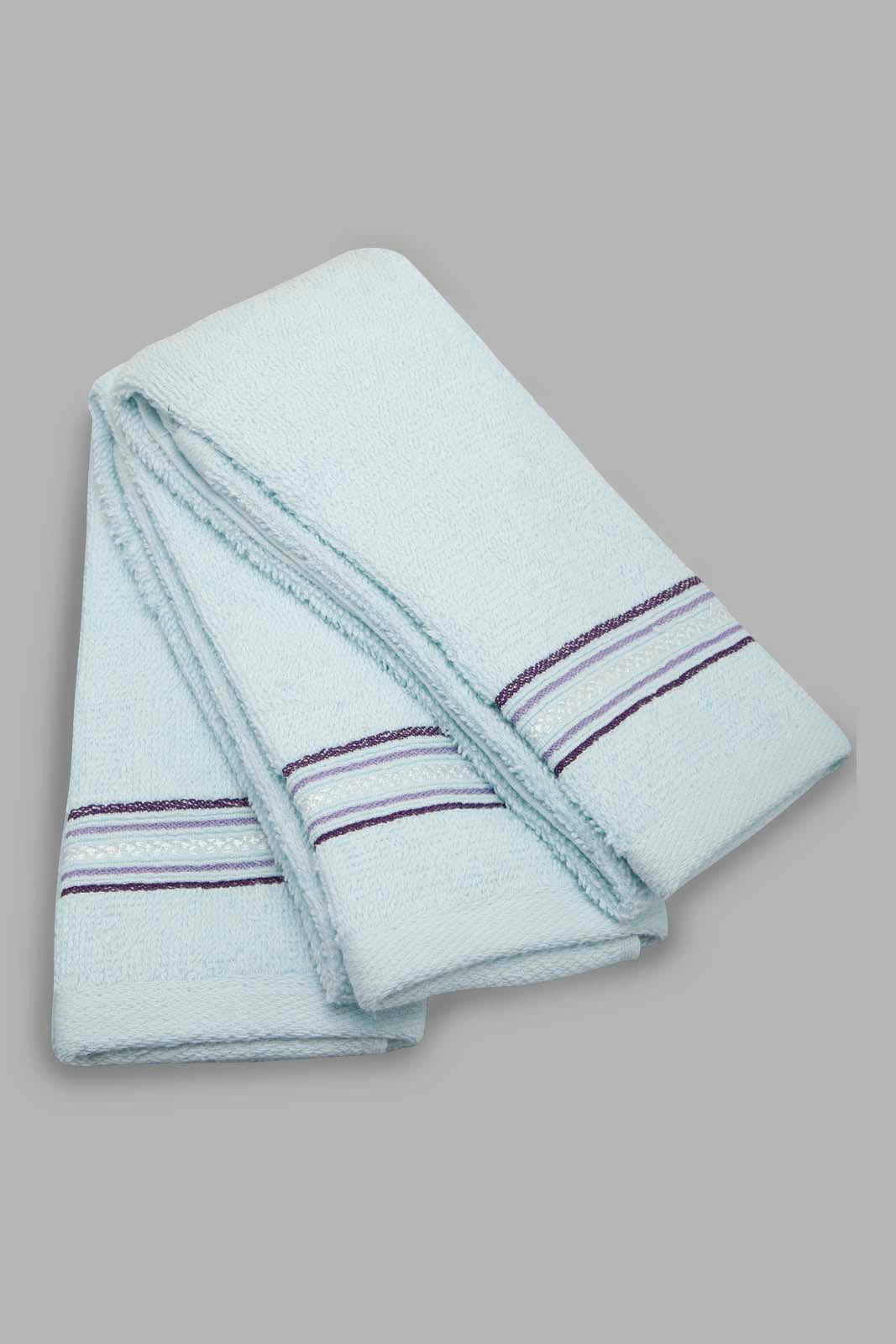 Redtag-Teal-Hand-Towel-(3Pc-Set)-Category:Towels,-Colour:Mint,-Filter:Home-Bathroom,-FSDU,-HMW-BAC-Towels,-Non-Sale,-S22B,-Section:Homewares-Home-Bathroom-