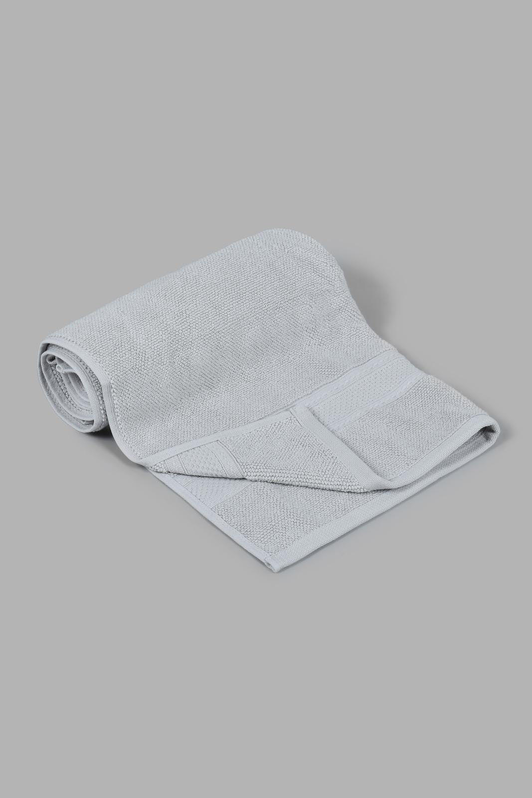 Redtag-Light-Grey-Textured-Cotton-Hand-Towel-Category:Towels,-Colour:Grey,-Filter:Home-Bathroom,-HMW-BAC-Tow-Towels,-New-In,-New-In-HMW-BAC,-Non-Sale,-S22C,-Section:Homewares-Home-Bathroom-