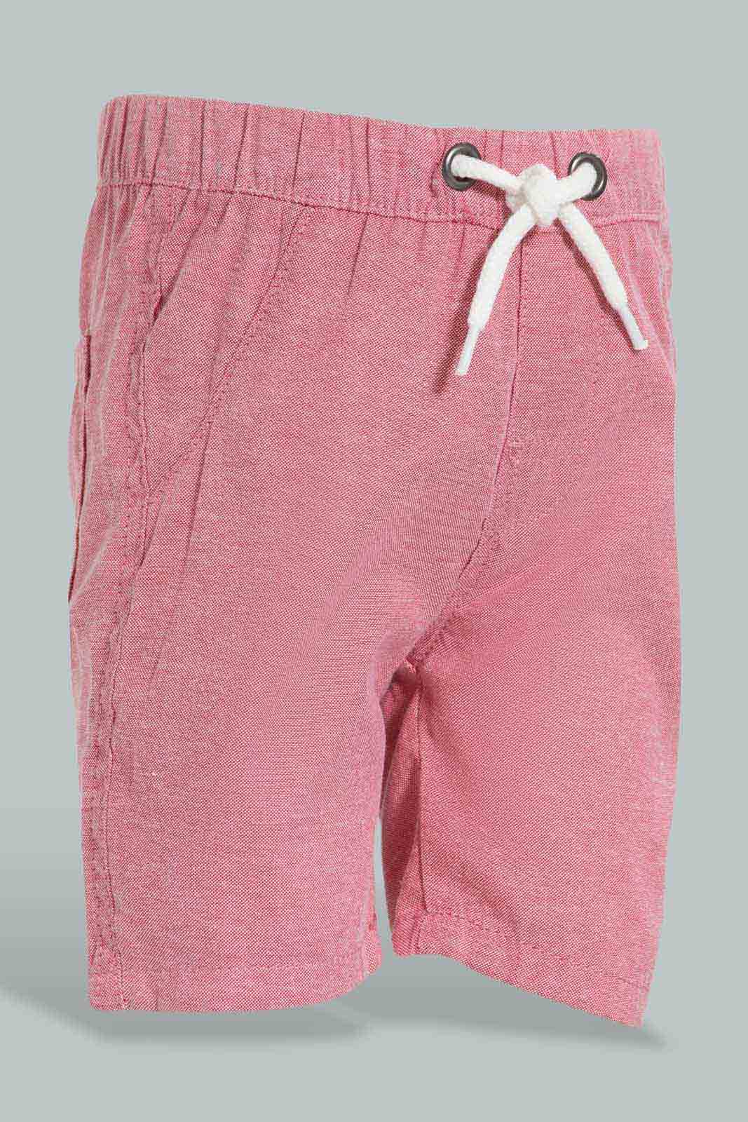 Redtag-Blue-And-Navy-Chambrey-Trouser-Shorts(2-Pack)-Category:Shorts,-Colour:Navy,-Deals:New-In,-Filter:Infant-Boys-(3-to-24-Mths),-INB-Shorts,-New-In-INB-APL,-Non-Sale,-S22D,-Section:Boys-(0-to-14Yrs)-Infant-Boys-