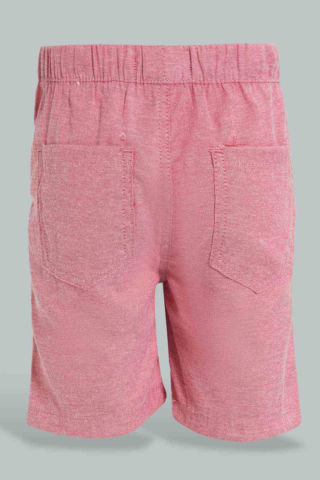 Redtag-Blue-And-Navy-Chambrey-Trouser-Shorts(2-Pack)-Category:Shorts,-Colour:Navy,-Deals:New-In,-Filter:Infant-Boys-(3-to-24-Mths),-INB-Shorts,-New-In-INB-APL,-Non-Sale,-S22D,-Section:Boys-(0-to-14Yrs)-Infant-Boys-