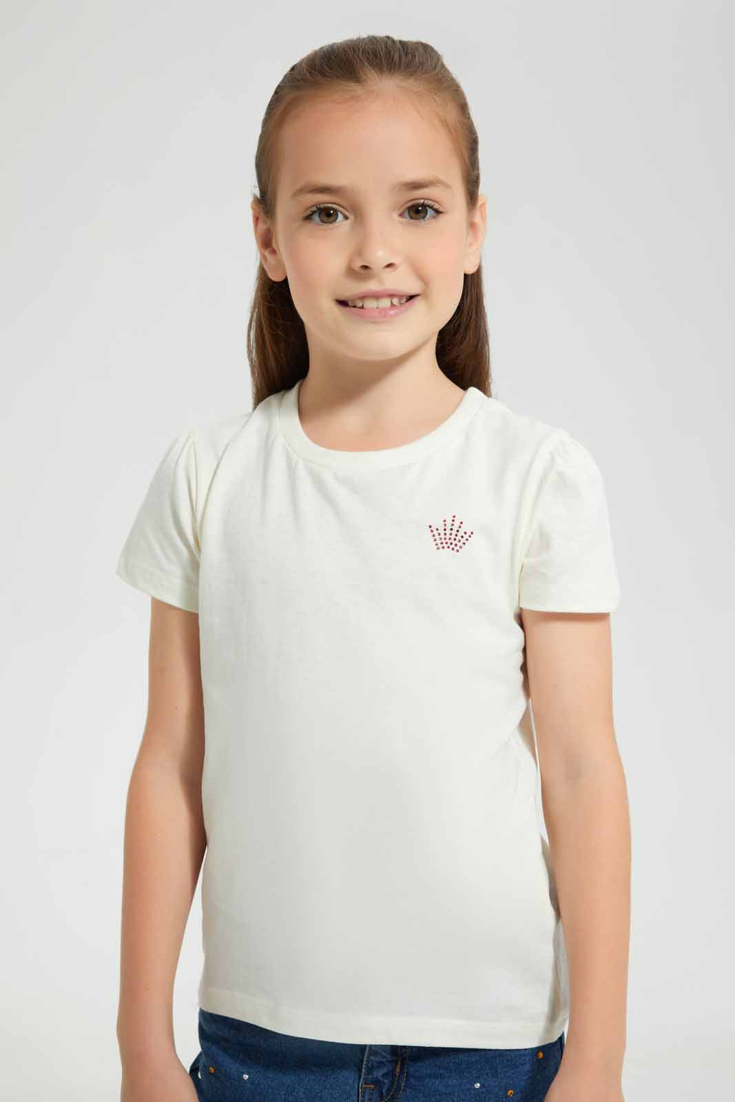 Redtag-Assorted-2-Pack-T-Shirt-Graphic-T-Shirts-Girls-2 to 8 Years