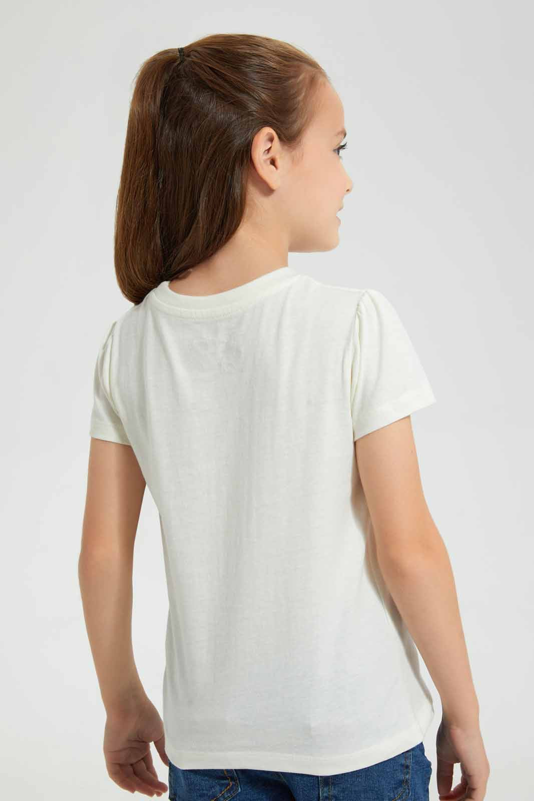 Redtag-Assorted-2-Pack-T-Shirt-Graphic-T-Shirts-Girls-2 to 8 Years