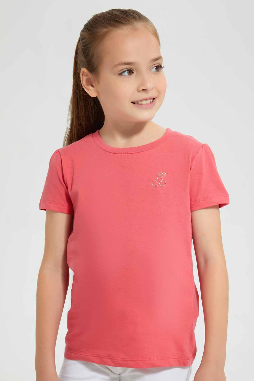 Redtag-Assorted-2-Pack-T-Shirt-Graphic-T-Shirts-Girls-2 to 8 Years