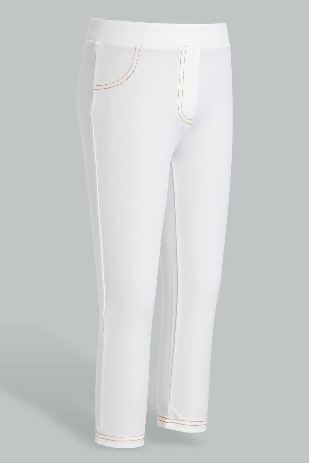 Redtag-White-Capri-Jeggings-Category:Jeggings,-Colour:White,-Filter:Senior-Girls-(9-to-14-Yrs),-GSR-Jeggings,-New-In,-New-In-GSR,-Non-Sale,-S22D,-Section:Kidswear,-TBL-Senior-Girls-