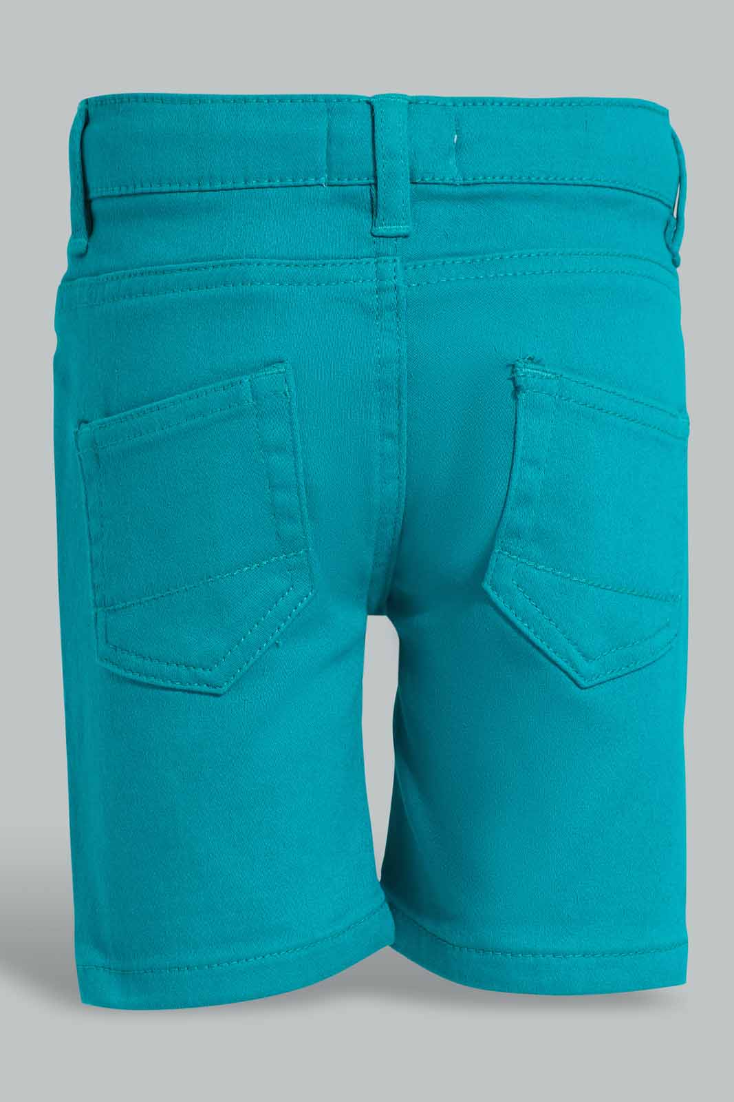 Redtag-Green-Knit-Denim-Short-Category:Shorts,-Colour:Green,-Deals:New-In,-Filter:Infant-Boys-(3-to-24-Mths),-Infant-Boys-Shorts,-New-In-INB,-Non-Sale,-S22D,-Section:Kidswear-Infant-Boys-