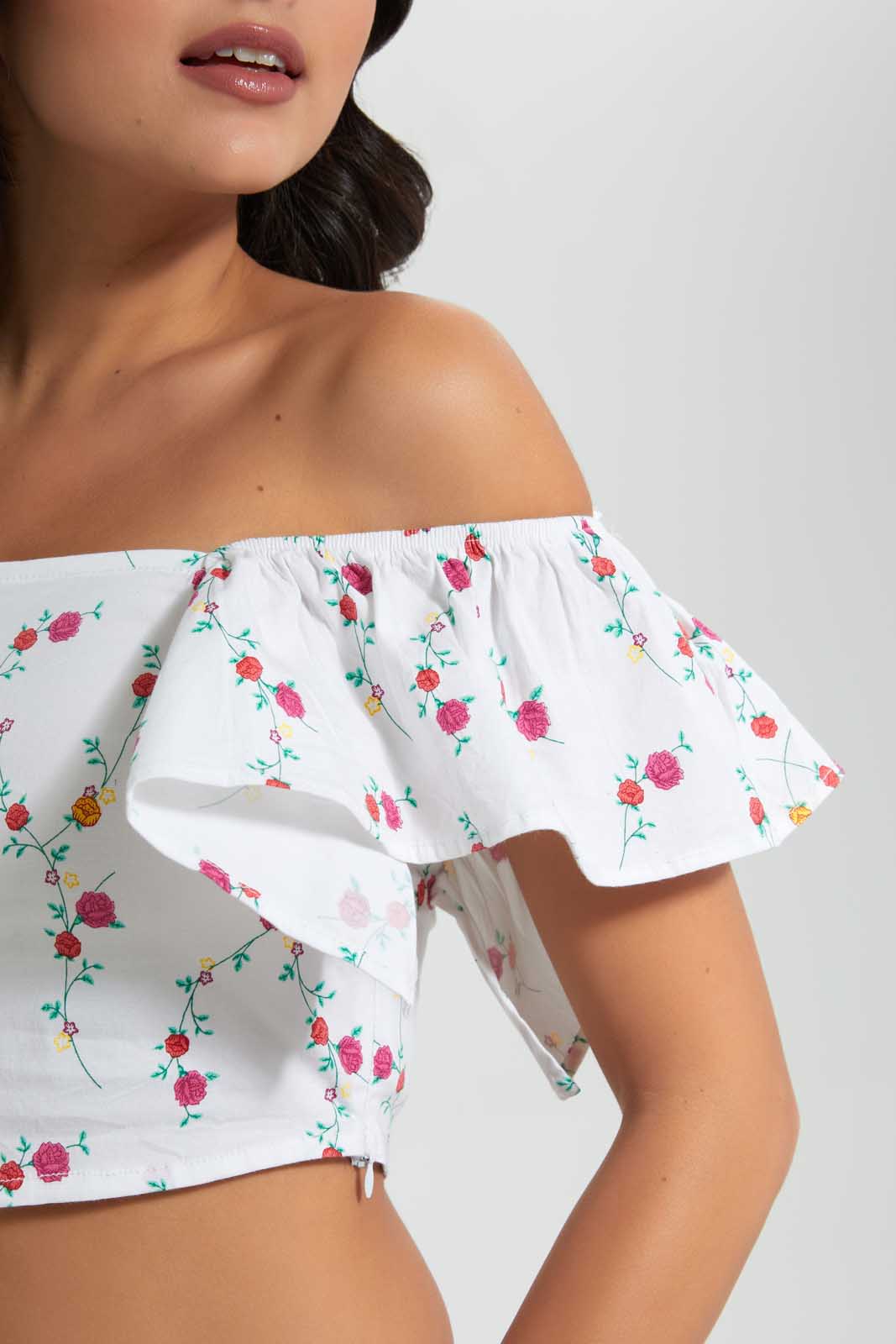 Redtag-Assorted-Printed-Square-Neck-Cropped-Stretch-Blouse-Blouses-Women's-