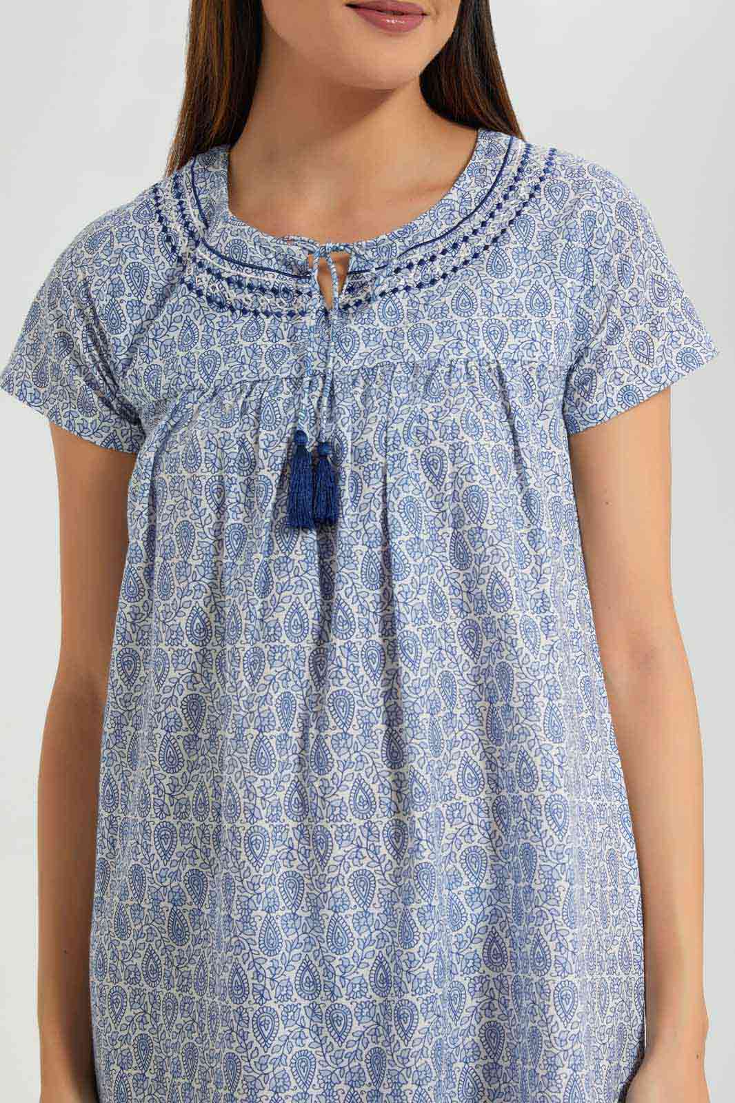 Redtag-Assorted-Pale-Blue-Printed-Nightgown-Category:Nightgowns,-Colour:Assorted,-Filter:Women's-Clothing,-Non-Sale,-S22C,-Section:Women,-Women-Nightgowns--