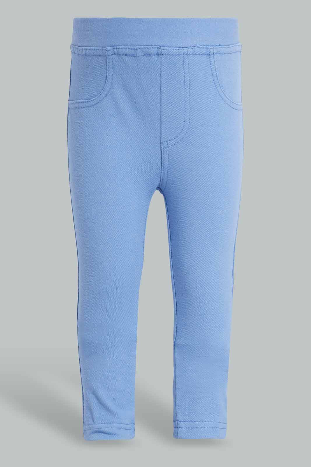 Redtag-Multi-Colour-2Pcs-Pack-Jegging-Jeggings-Infant-Girls-3 to 24 Months