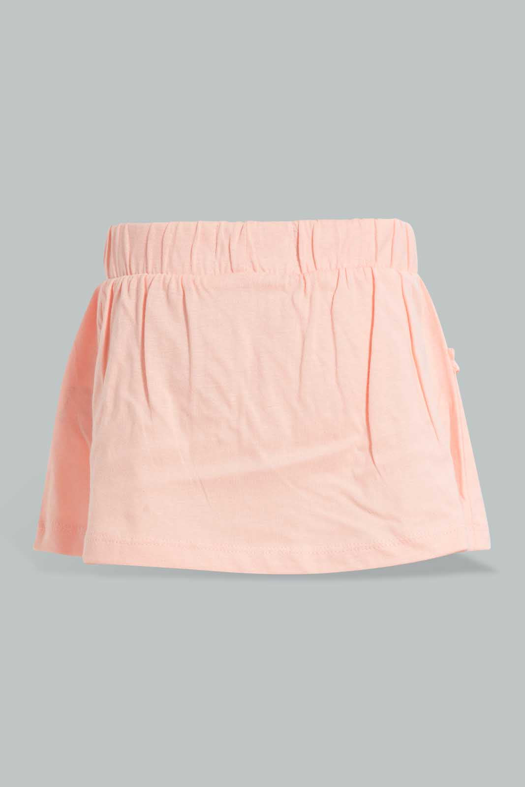 Redtag-Coral-Solid-And-Printed-2Pk-Knit-Skirt-Skirts-Infant-Girls-3 to 24 Months