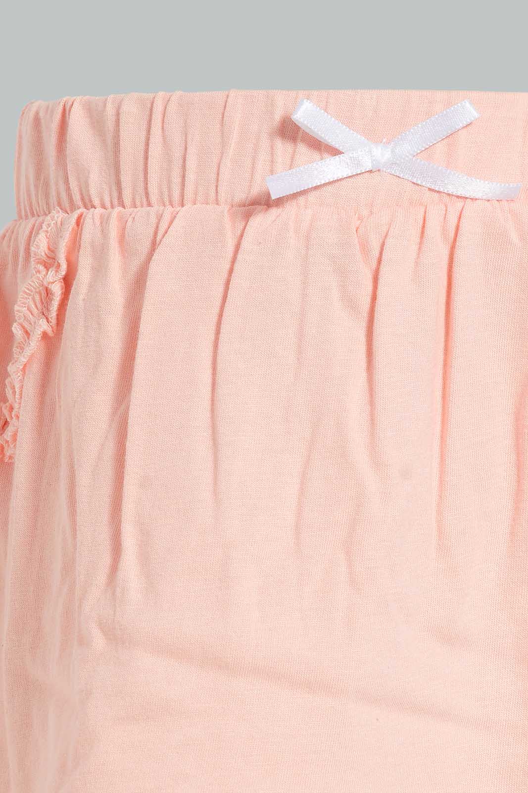 Redtag-Coral-Solid-And-Printed-2Pk-Knit-Skirt-Skirts-Infant-Girls-3 to 24 Months