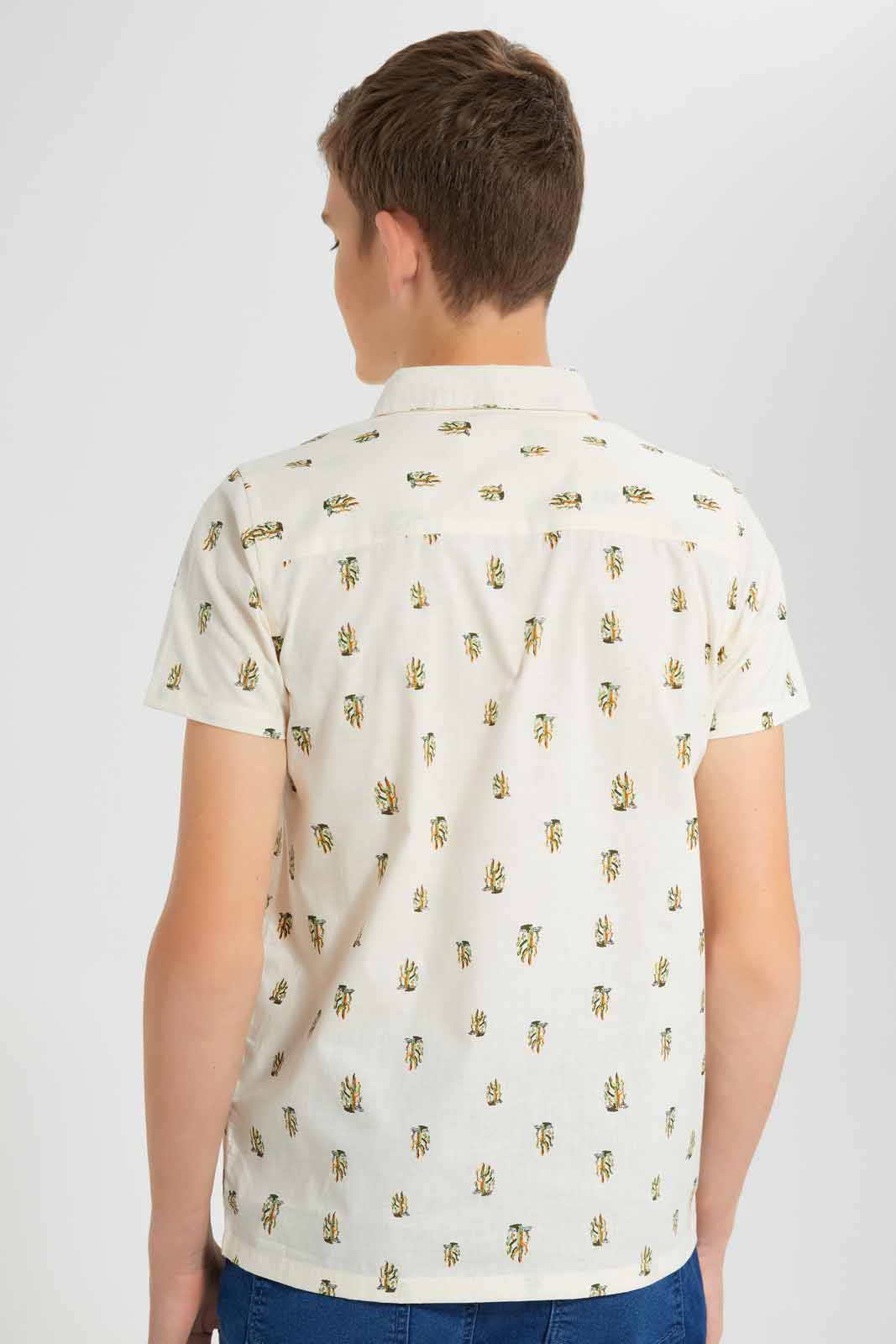 Redtag-Beige-Cactus-Aop-Shirt-BSR-Shirts,-Category:Shirts,-Colour:Beige,-Filter:Senior-Boys-(9-to-14-Yrs),-New-In,-New-In-BSR,-Non-Sale,-S22D,-Section:Kidswear--