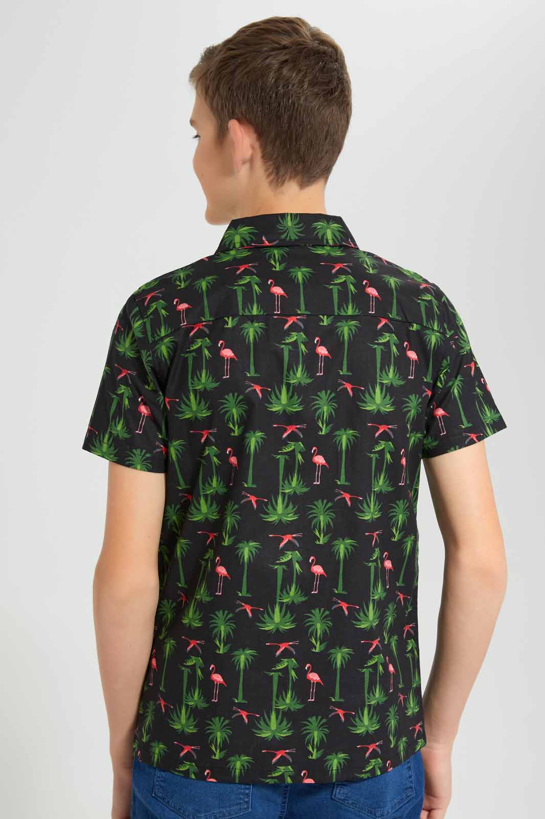 Redtag-Navy-Palm-Tree-&-Pelicon-Shirt-BSR-Shirts,-Category:Shirts,-Colour:Navy,-Filter:Senior-Boys-(9-to-14-Yrs),-New-In,-New-In-BSR,-Non-Sale,-S22D,-Section:Kidswear--
