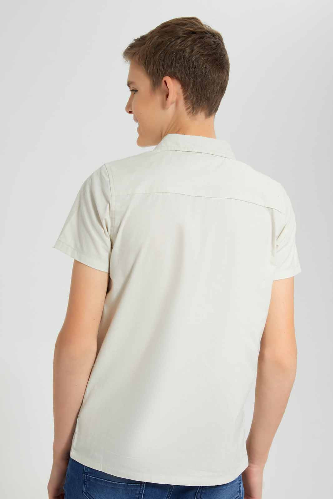 Redtag-Beige-Plain-Shirt-BSR-Shirts,-Category:Shirts,-Colour:Beige,-Filter:Senior-Boys-(9-to-14-Yrs),-New-In,-New-In-BSR,-Non-Sale,-S22D,-Section:Kidswear--