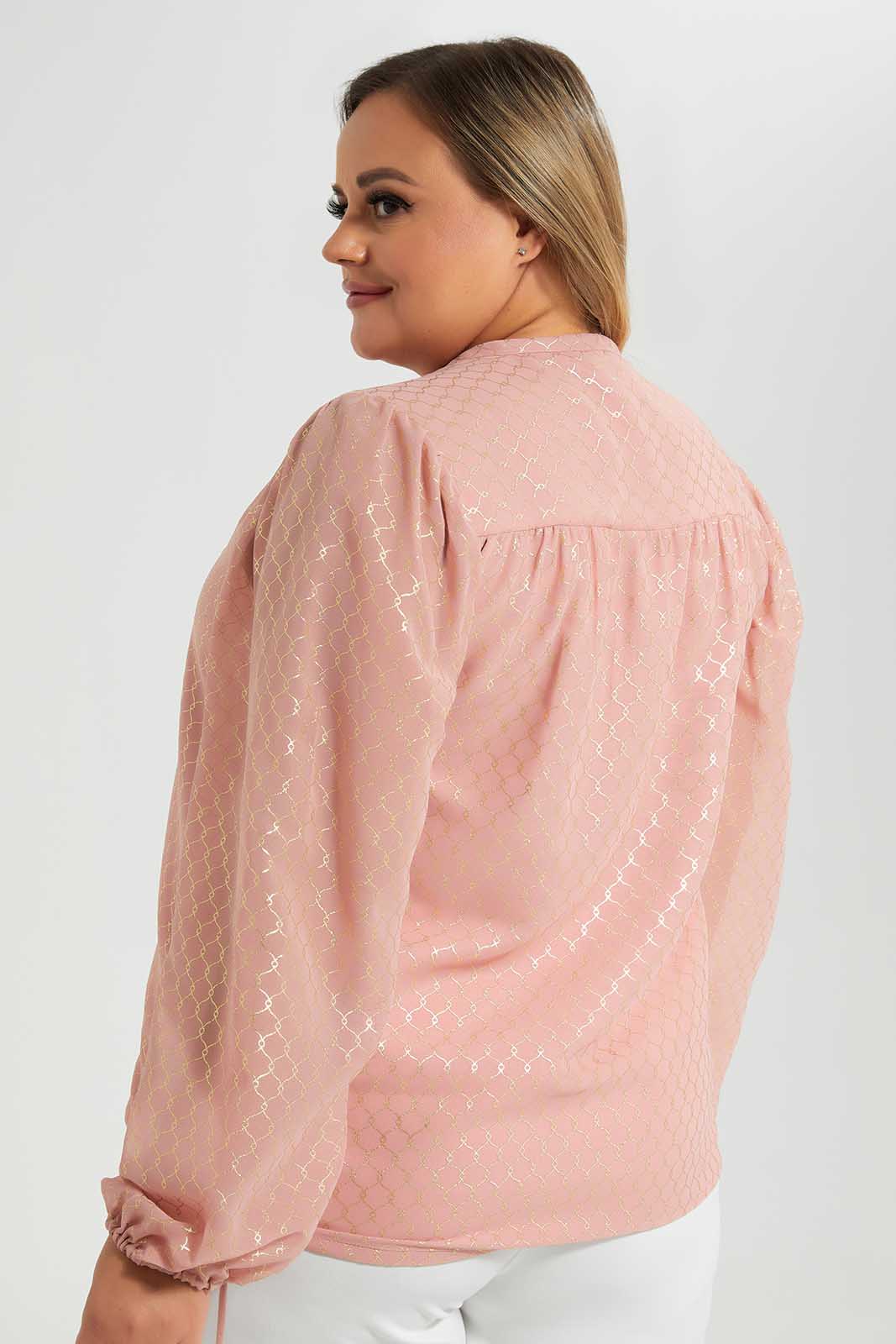 Redtag-Gold-Blouse-With-Foil-Print-Category:Blouses,-Colour:Gold,-Deals:New-In,-Filter:Plus-Size,-LDP-Blouses,-New-In-LDP,-Non-Sale,-Section:Women,-W22O-Women's-