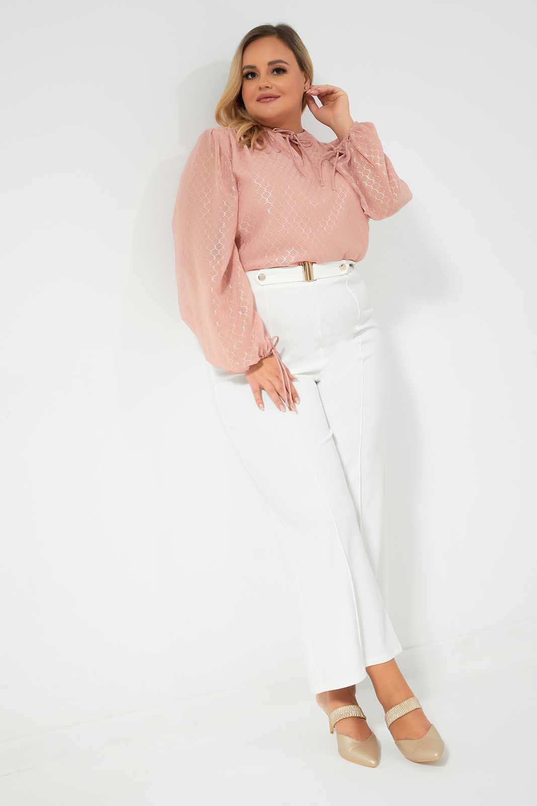 Redtag-Gold-Blouse-With-Foil-Print-Category:Blouses,-Colour:Gold,-Deals:New-In,-Filter:Plus-Size,-LDP-Blouses,-New-In-LDP,-Non-Sale,-Section:Women,-W22O-Women's-