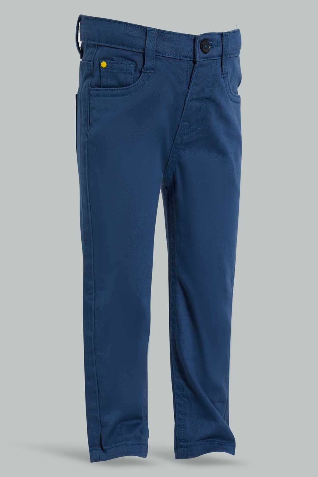 Redtag-Navy-Chino-Pant-Chinos-Infant-Boys-3 to 24 Months