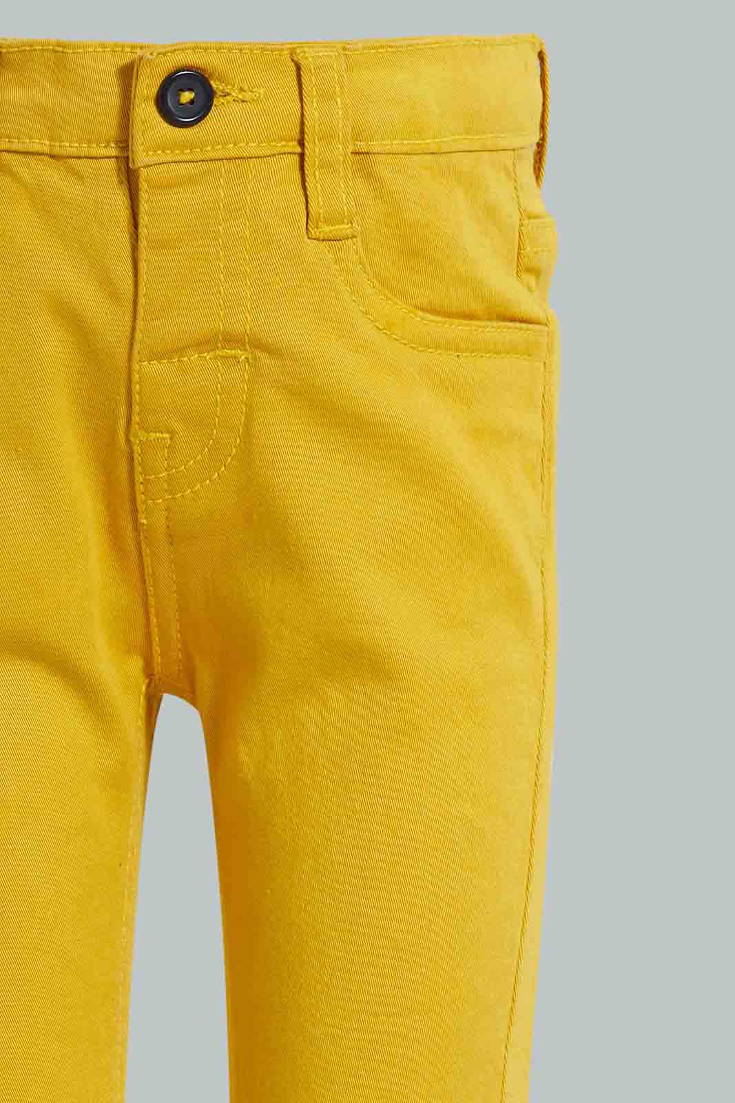 Redtag-Mustard-Chino-Pant-Chinos-Infant-Boys-3 to 24 Months