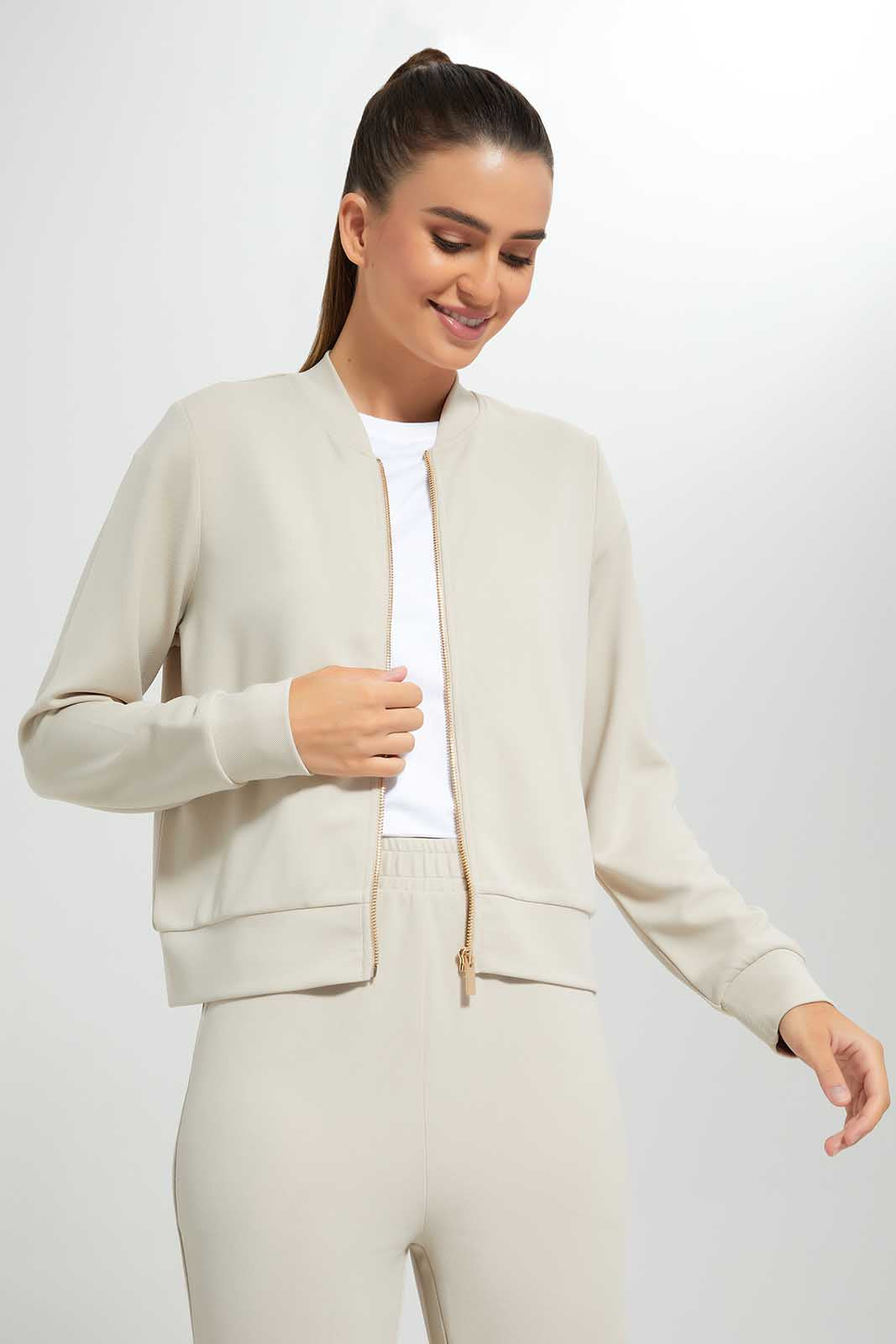 Redtag-Beige-Bomber-Jacket-Category:Jackets,-Colour:Beige,-Deals:New-In,-Filter:Women's-Clothing,-LDC,-LDC-Jackets,-New-In-LDC,-Non-Sale,-Section:Women,-W22O-Women's-