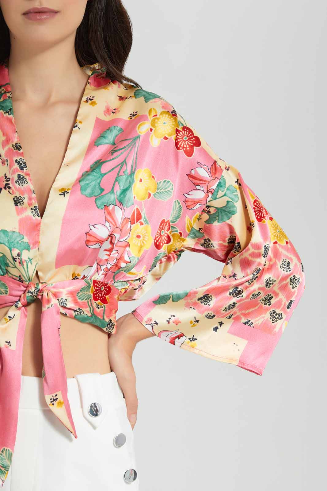 Redtag-Assorted-Printed-Tie-Front-Satin-Blouse-Category:Blouses,-Colour:Assorted,-Deals:New-In,-Filter:Women's-Clothing,-New-In-Women-APL,-Non-Sale,-Section:Women,-W22O,-Women-Blouses-Women's-