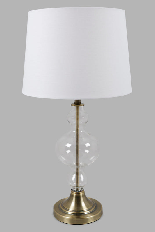 Redtag-Silver-Glass-&-Metal-Table-Lamp-Category:Lamps,-Colour:Silver,-Deals:New-In,-Filter:Home-Decor,-HMW-HOM-Lighting,-New-In-HMW-HOM,-Non-Sale,-Section:Homewares,-W22O-Home-Decor-