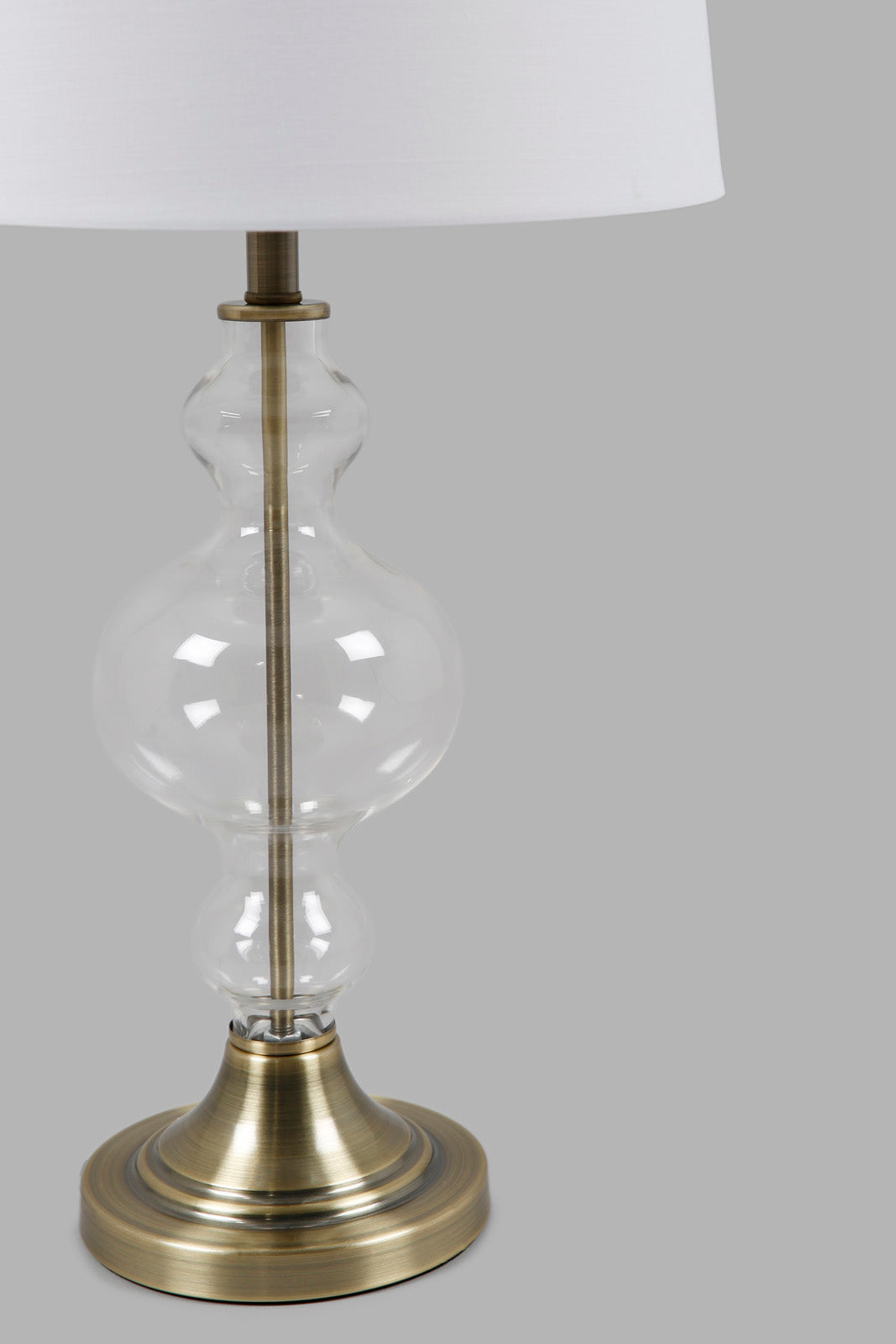 Redtag-Silver-Glass-&-Metal-Table-Lamp-Category:Lamps,-Colour:Silver,-Deals:New-In,-Filter:Home-Decor,-HMW-HOM-Lighting,-New-In-HMW-HOM,-Non-Sale,-Section:Homewares,-W22O-Home-Decor-