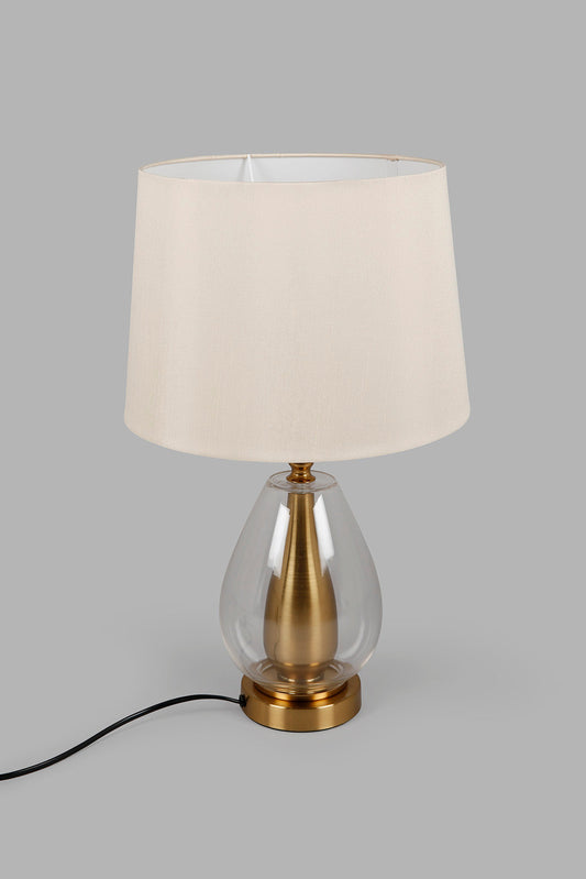 Redtag-Gold-Glass-&-Metal-Table-Lamp-Category:Lamps,-Colour:Gold,-Deals:New-In,-Filter:Home-Decor,-HMW-HOM-Lighting,-New-In-HMW-HOM,-Non-Sale,-Section:Homewares,-W22O-Home-Decor-