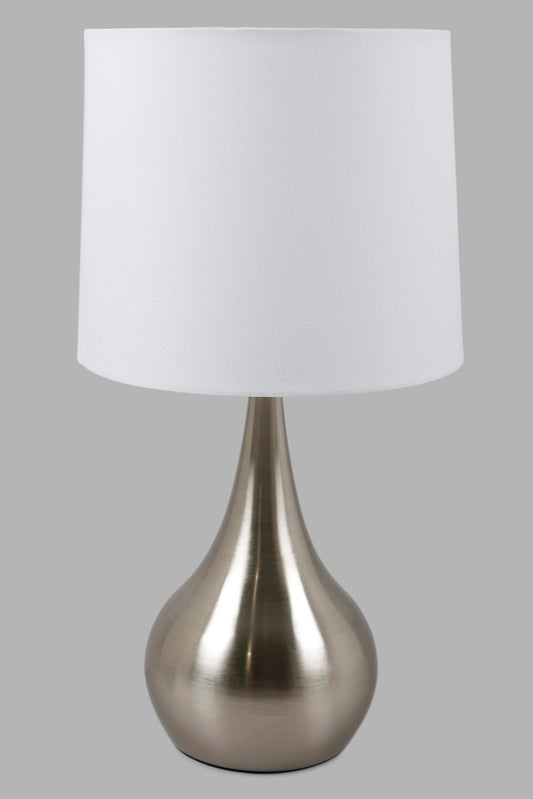Redtag-Silver-Dome-Metal-Table-Lamp-Category:Lamps,-Colour:Silver,-Deals:New-In,-Filter:Home-Decor,-HMW-HOM-Lighting,-New-In-HMW-HOM,-Non-Sale,-Section:Homewares,-W22O-Home-Decor-