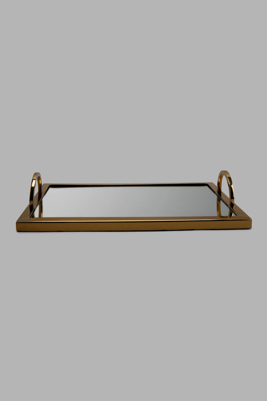 Redtag-Gold-Lacquer-Glass-Decorative-Tray-Category:Trays,-Colour:Gold,-Deals:New-In,-Filter:Home-Decor,-HMW-HOM-Decorative-Accessories,-New-In-HMW-HOM,-Non-Sale,-Section:Homewares,-W22O-Home-Decor-