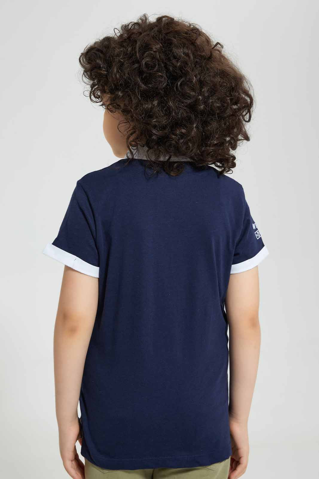 Redtag-White-Woven-Collar-Polo-Shirt-Polo-Shirts-Boys-2 to 8 Years