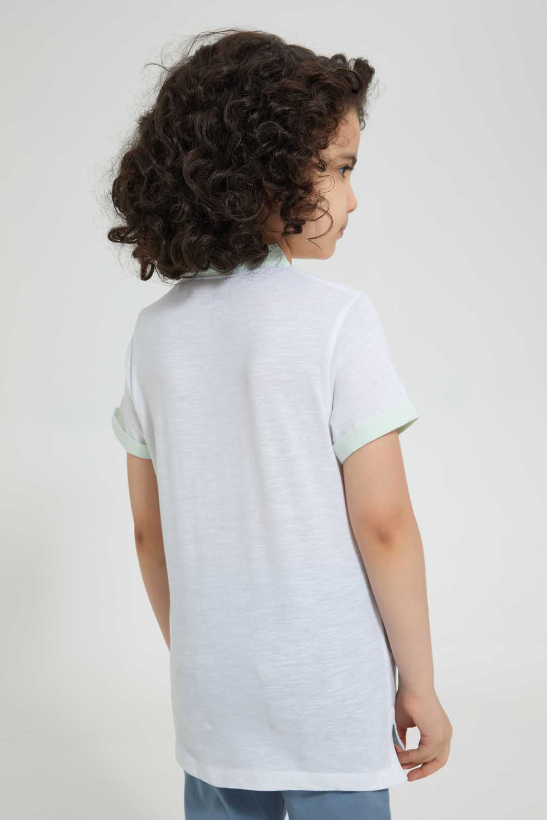 Redtag-Mint-Woven-Collar-Polo-Shirt-Polo-Shirts-Boys-2 to 8 Years