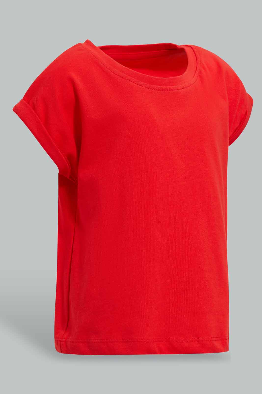 Redtag-Red-Solid-T-Shirt-For-Baby-Girls-Category:T-Shirts,-Colour:Red,-Deals:Sale,-Filter:Infant-Girls-(3-to-24-Mths),-Infant-Girls-T-Shirts,-S22D,-Sale-ING-APL,-Section:Girls-(0-to-14Yrs),-TBL-Infant-Girls-3 to 24 Months