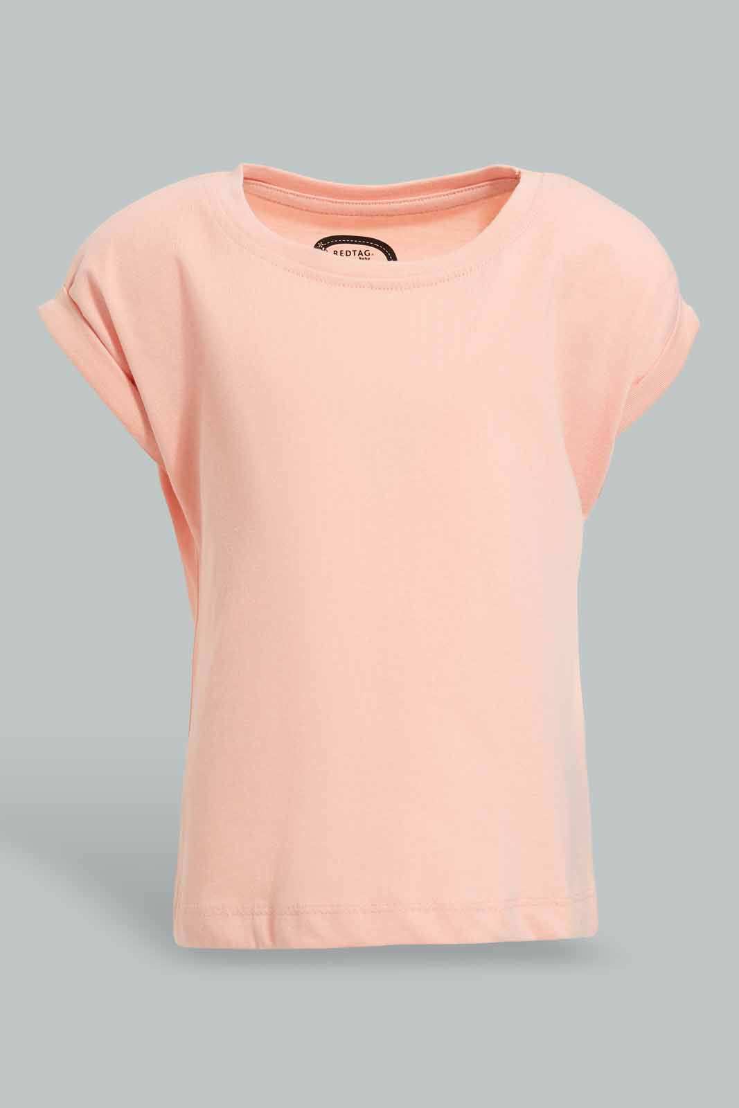 Redtag-Pink-Solid-T-Shirt-For-Baby-Girls-Category:T-Shirts,-Colour:Pink,-Deals:Sale,-Filter:Infant-Girls-(3-to-24-Mths),-Infant-Girls-T-Shirts,-S22D,-Sale-ING-APL,-Section:Girls-(0-to-14Yrs),-TBL-Infant-Girls-3 to 24 Months