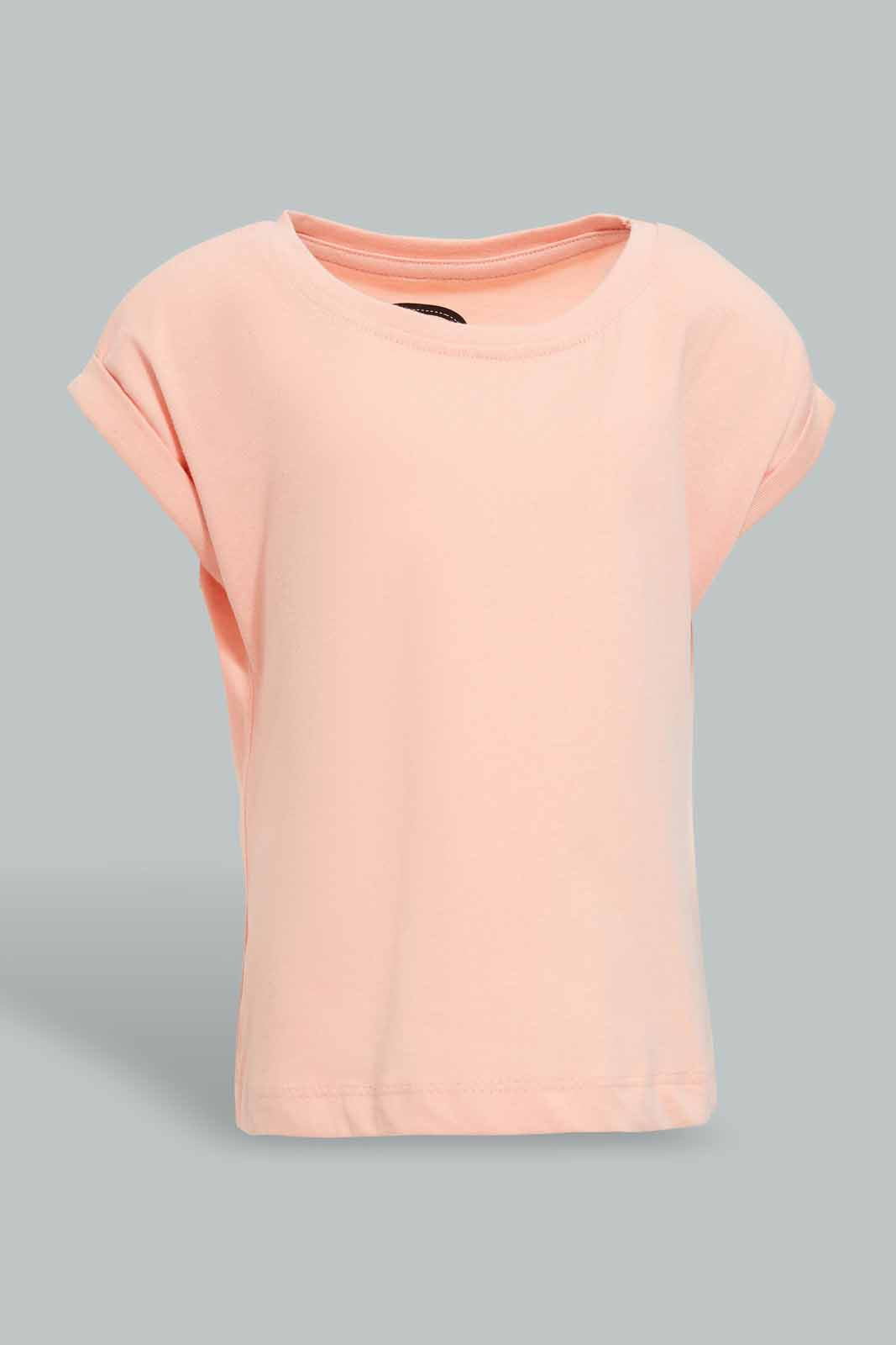 Redtag-Pink-Solid-T-Shirt-For-Baby-Girls-Category:T-Shirts,-Colour:Pink,-Deals:Sale,-Filter:Infant-Girls-(3-to-24-Mths),-Infant-Girls-T-Shirts,-S22D,-Sale-ING-APL,-Section:Girls-(0-to-14Yrs),-TBL-Infant-Girls-3 to 24 Months