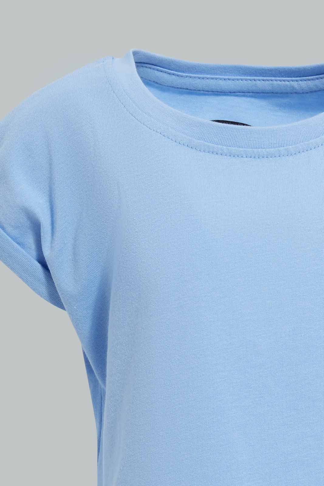 Redtag-Blue-Solid-T-Shirt-For-Baby-Girls-Category:T-Shirts,-Colour:Blue,-Deals:Sale,-Filter:Infant-Girls-(3-to-24-Mths),-Infant-Girls-T-Shirts,-S22D,-Sale-ING-APL,-Section:Girls-(0-to-14Yrs),-TBL-Infant-Girls-3 to 24 Months