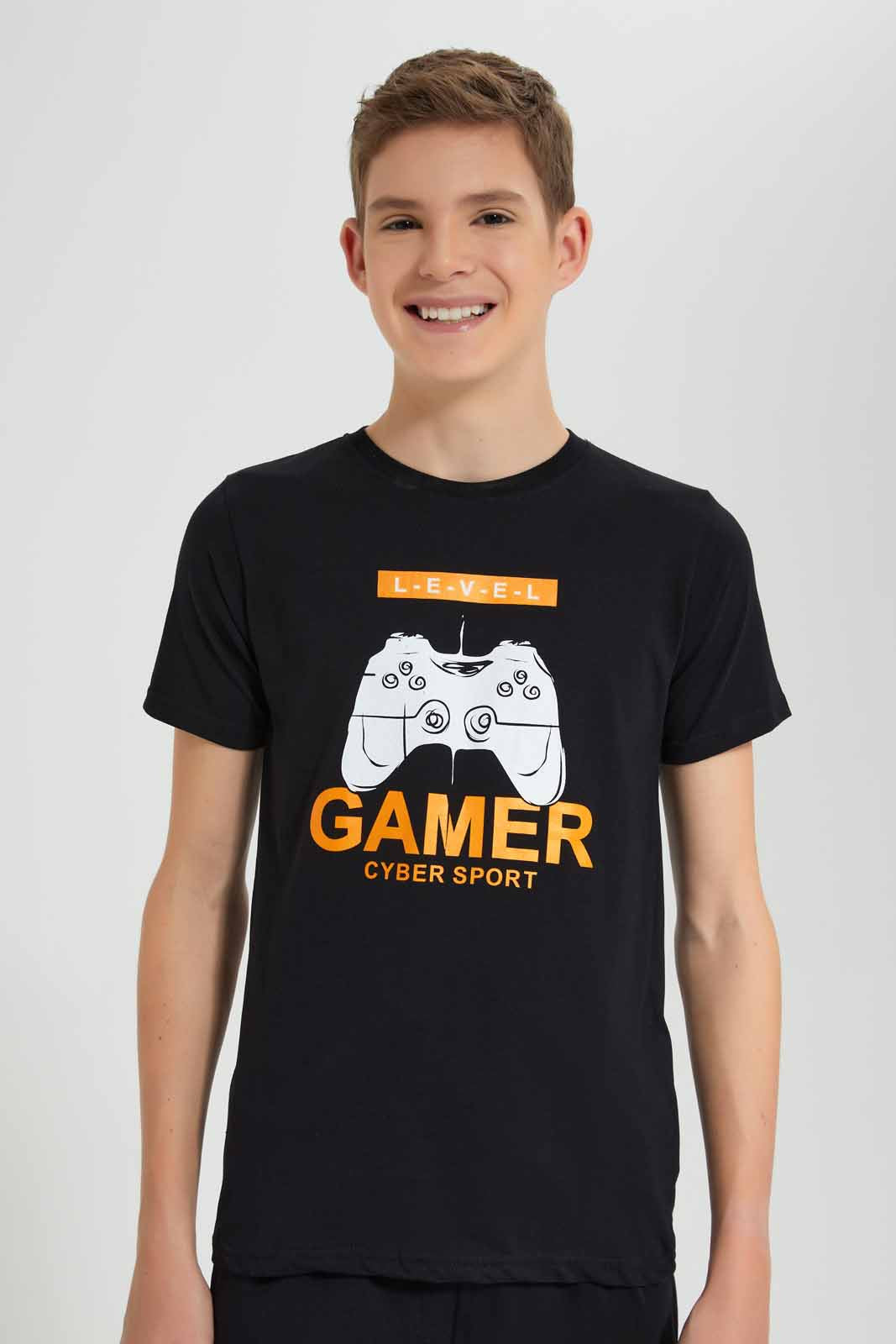 Black And Yellow Gamer Pyjama Set (3 Piece)