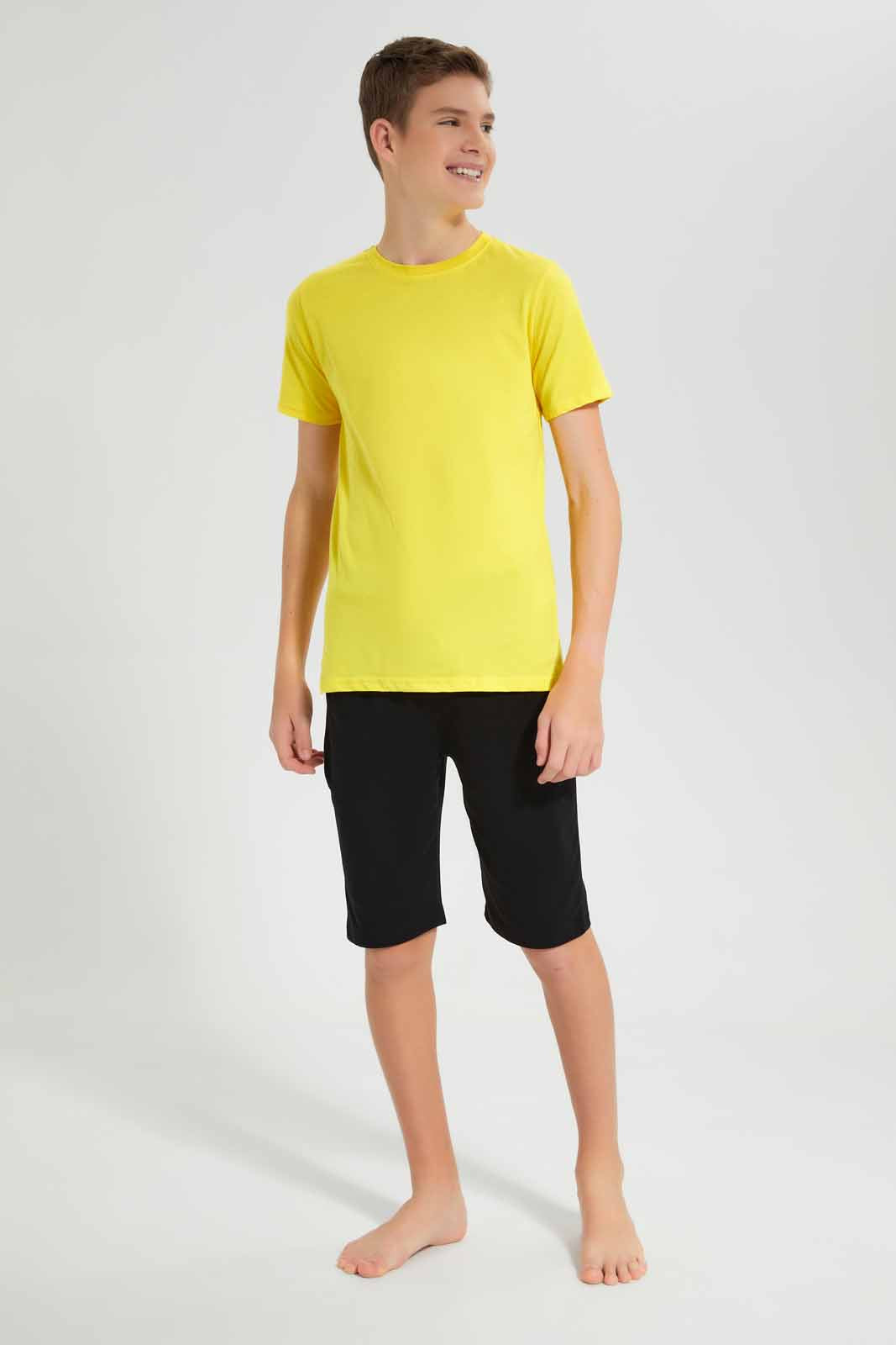 Black And Yellow Gamer Pyjama Set (3 Piece)