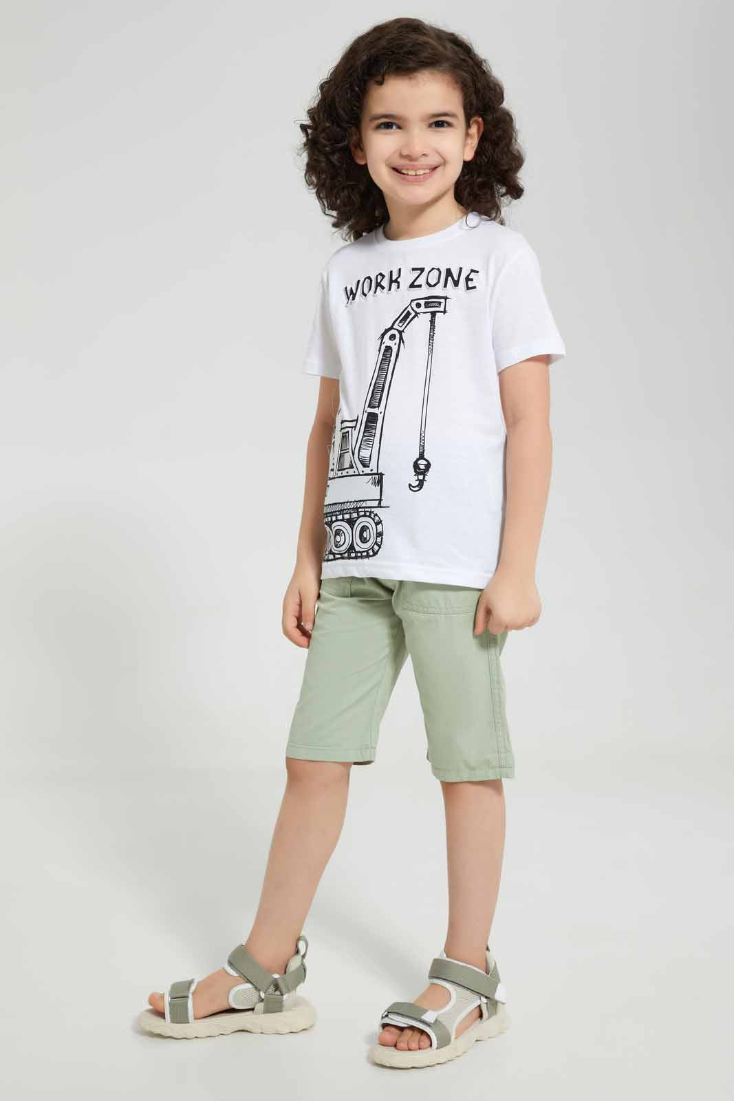 Redtag-White-Embossed-Work-Zone-Print-T-Shirt-Graphic-T-Shirts-Boys-2 to 8 Years