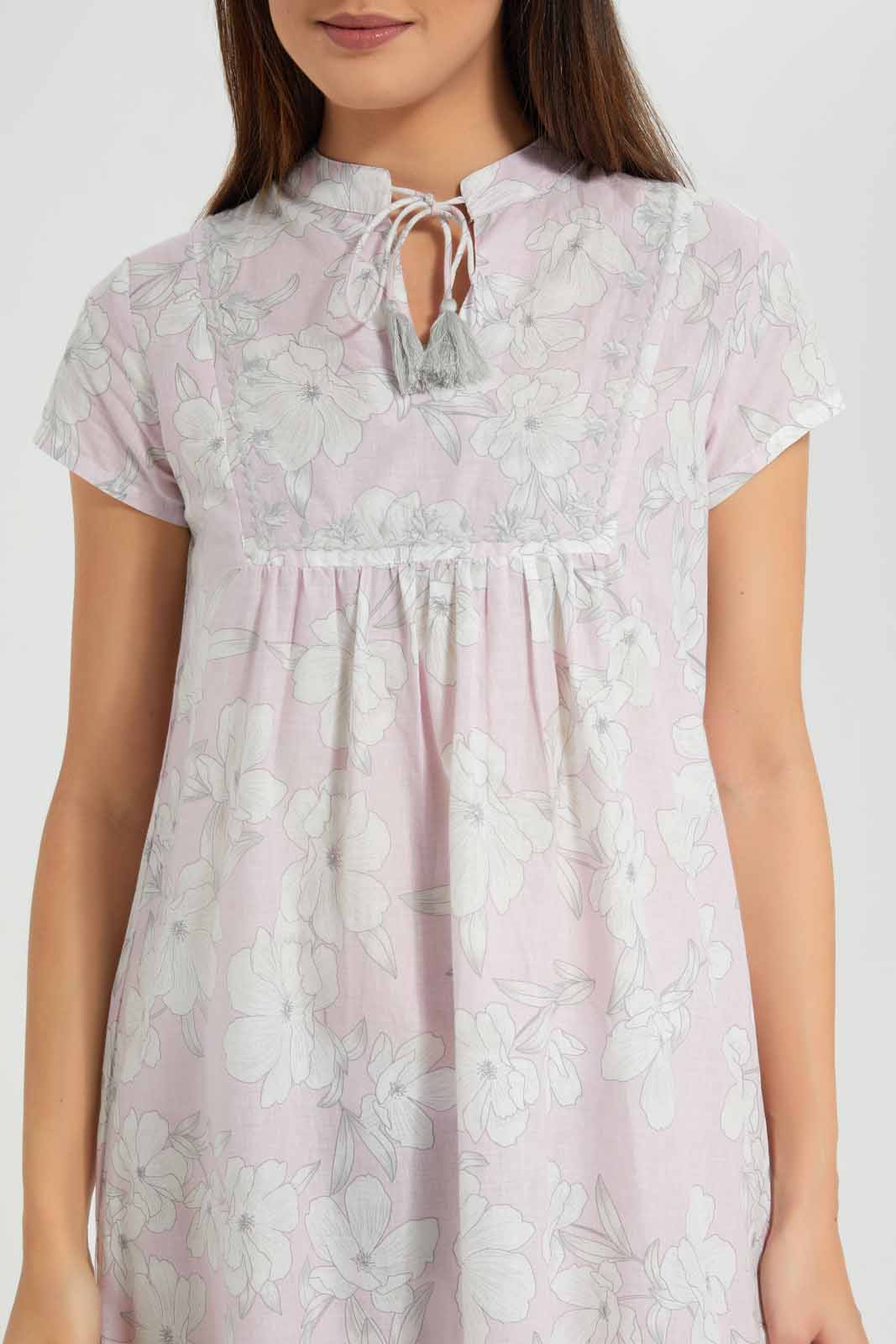 Redtag-Pink-Floral-Printed-Nightgown-Category:Nightgowns,-Colour:Pink,-Deals:New-In,-Filter:Women's-Clothing,-New-In-Women-APL,-Non-Sale,-S22D,-Section:Women,-Women-Nightgowns--