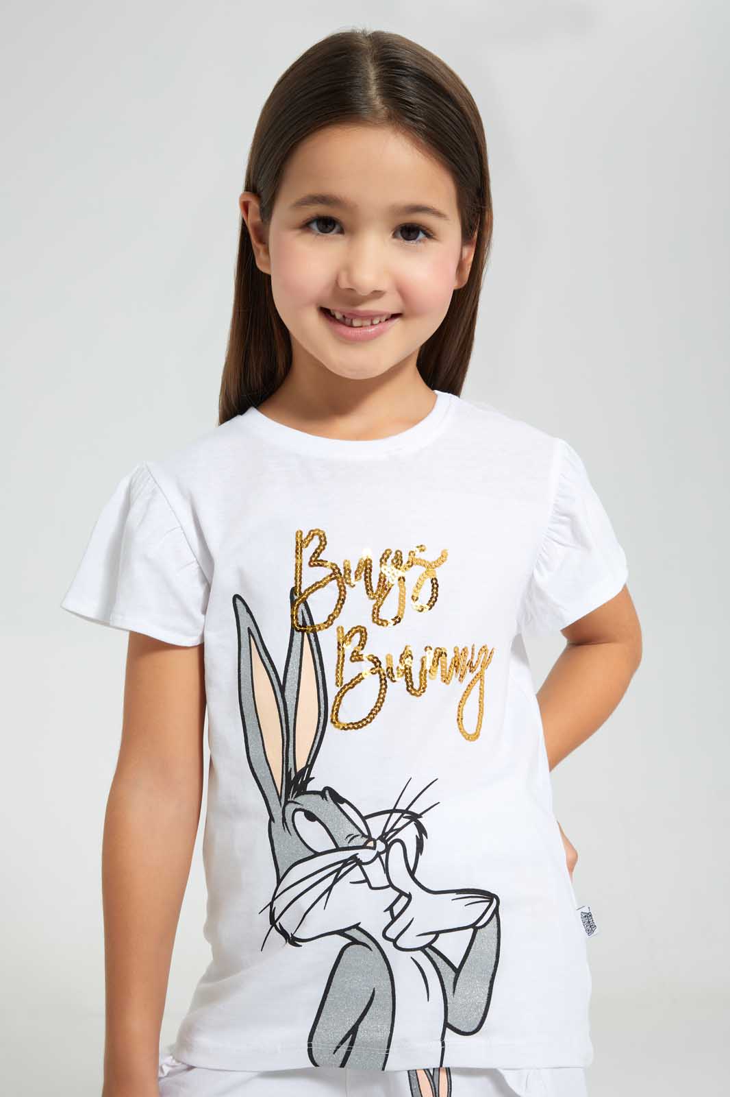 Redtag-White-Bugs-Bunny-T-Shirt-Bundle,-Category:T-Shirts,-CHR,-Colour:White,-Deals:4-For-90,-Filter:Girls-(2-to-8-Yrs),-Girls-T-Shirts,-NDAY,-S22C,-Section:Girls-(0-to-14Yrs),-TBL-Girls-2 to 8 Years