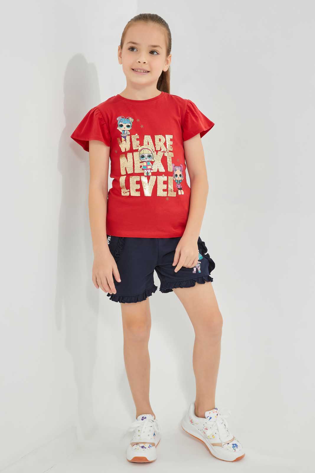 Redtag-Red-LOL-Surprise-T-Shirt-Bundle,-Category:T-Shirts,-Colour:Red,-Deals:4-For-90,-Filter:Girls-(2-to-8-Yrs),-Girls-T-Shirts,-S22C,-Section:Girls-(0-to-14Yrs),-TBL-Girls-2 to 8 Years