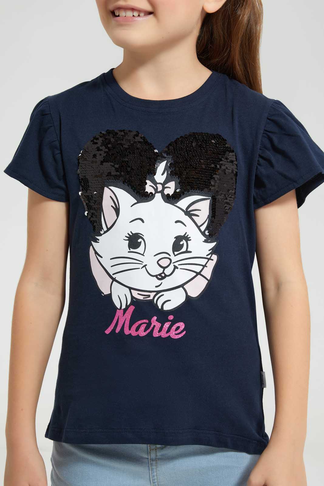Redtag-Navy-Marie-T-Shirt-Bundle,-Category:T-Shirts,-CHR,-Colour:Navy,-Deals:4-For-90,-Filter:Girls-(2-to-8-Yrs),-Girls-T-Shirts,-S22C,-Section:Girls-(0-to-14Yrs),-TBL-Girls-2 to 8 Years
