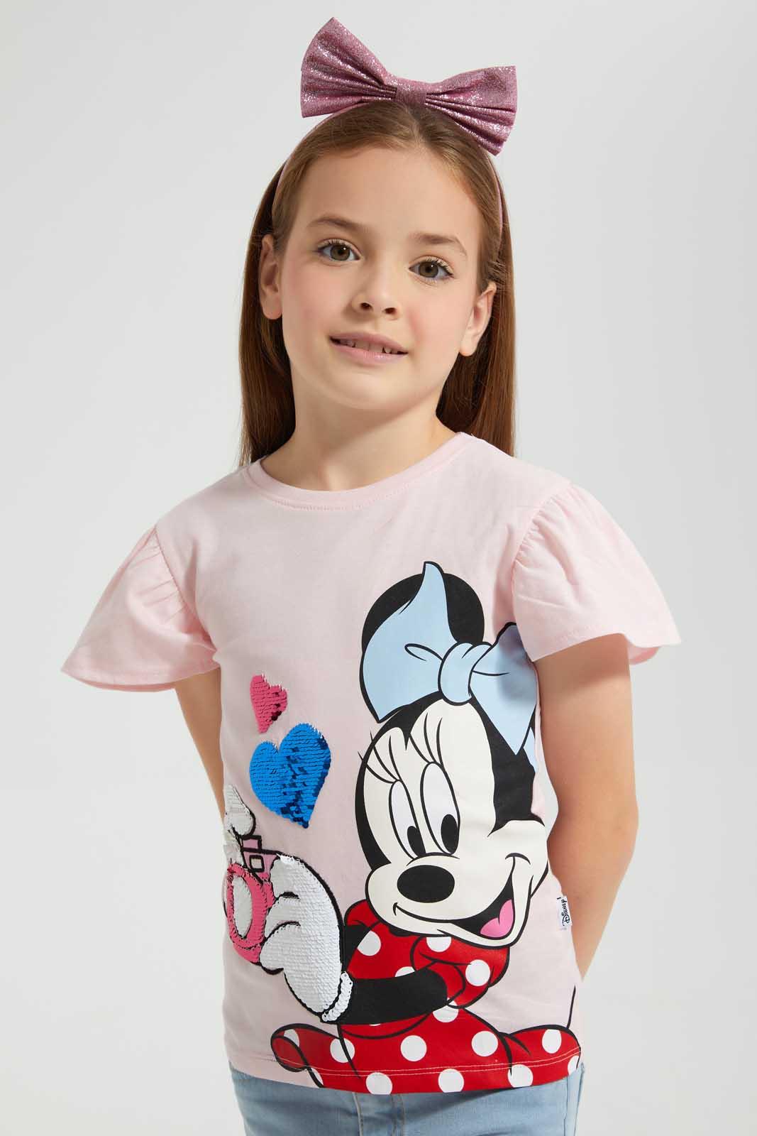 Redtag-Pink-Minnie-Mouse-T-Shirt-Bundle,-Category:T-Shirts,-CHR,-Colour:Pink,-Deals:4-For-90,-Filter:Girls-(2-to-8-Yrs),-Girls-T-Shirts,-S22C,-Section:Girls-(0-to-14Yrs),-TBL-Girls-2 to 8 Years