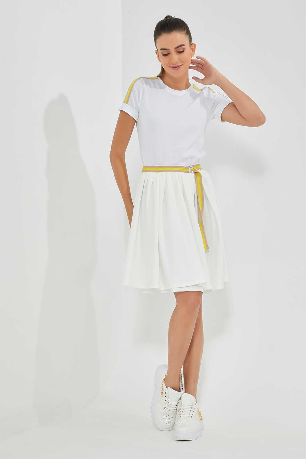 Redtag-White-Belted-Skirt-Category:Skirts,-Colour:White,-Deals:New-In,-Filter:Women's-Clothing,-LDC,-LDC-Skirts,-New-In-LDC,-Non-Sale,-Section:Women,-W22O-Women's-