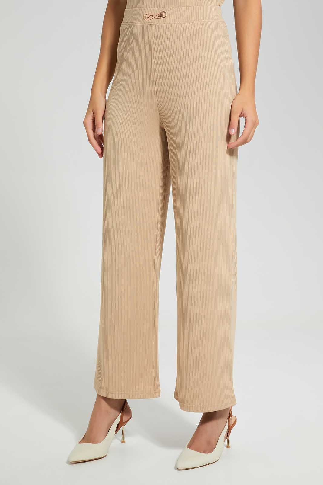 Redtag-Sand-Wide-Leg-Pant-Category:Trousers,-Colour:Sand,-Deals:New-In,-Filter:Women's-Clothing,-LDC,-LDC-Trousers,-New-In-LDC,-Non-Sale,-Section:Women,-TBL,-W22O-Women's-