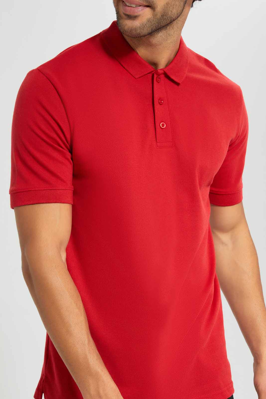 Redtag-Red-Pique-Polo-Shirt-Category:Polo-T-Shirts,-Colour:Red,-Deals:New-In,-Filter:Men's-Clothing,-Men-Polo-T-Shirts,-New-In-Men,-Non-Sale,-S22D,-Section:Men,-TBL-Men's-
