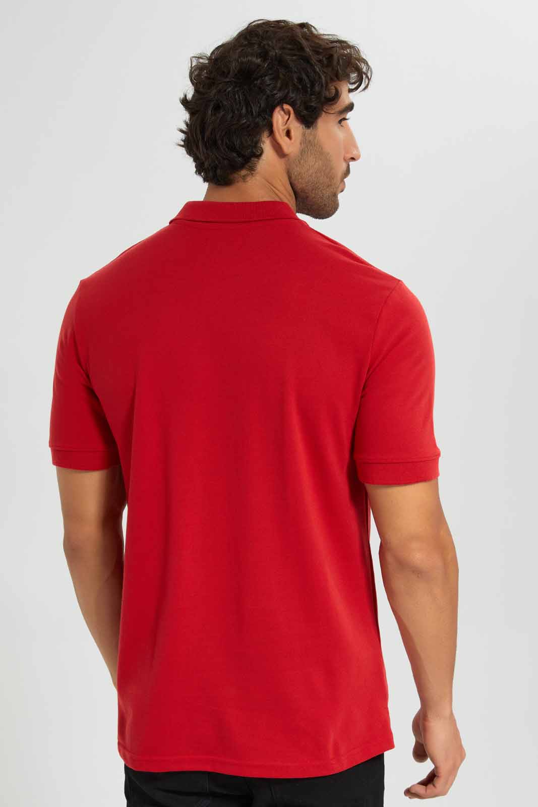 Redtag-Red-Pique-Polo-Shirt-Category:Polo-T-Shirts,-Colour:Red,-Deals:New-In,-Filter:Men's-Clothing,-Men-Polo-T-Shirts,-New-In-Men,-Non-Sale,-S22D,-Section:Men,-TBL-Men's-