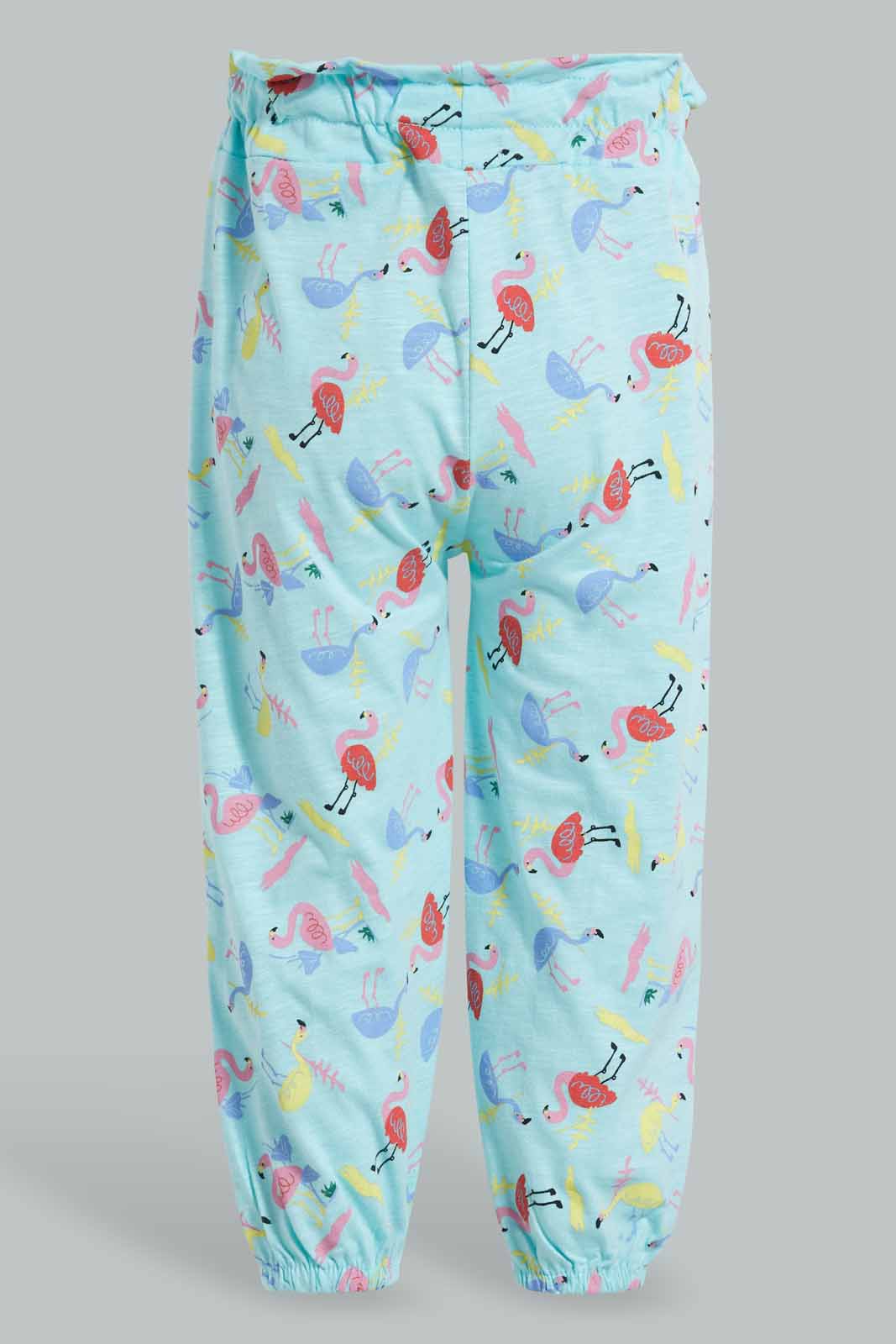 Redtag-Mint-Flamingo-Harem-Trouser-Category:Trousers,-Colour:Mint,-Deals:Sale,-Filter:Infant-Girls-(3-to-24-Mths),-Infant-Girls-Trousers,-S22D,-Sale-ING-APL,-Section:Girls-(0-to-14Yrs),-TBL-Infant-Girls-3 to 24 Months