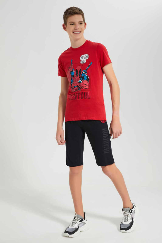 Redtag-Red-And-Black-Deadpool-Pyjama-Set-(2-Piece)-BSR-Pyjama-Sets,-Category:Pyjama-Sets,-Colour:Red,-Deals:New-In,-Filter:Senior-Boys-(9-to-14-Yrs),-New-In-BSR-APL,-Non-Sale,-S22D,-Section:Boys-(0-to-14Yrs)-Senior-Boys-9 to 14 Years