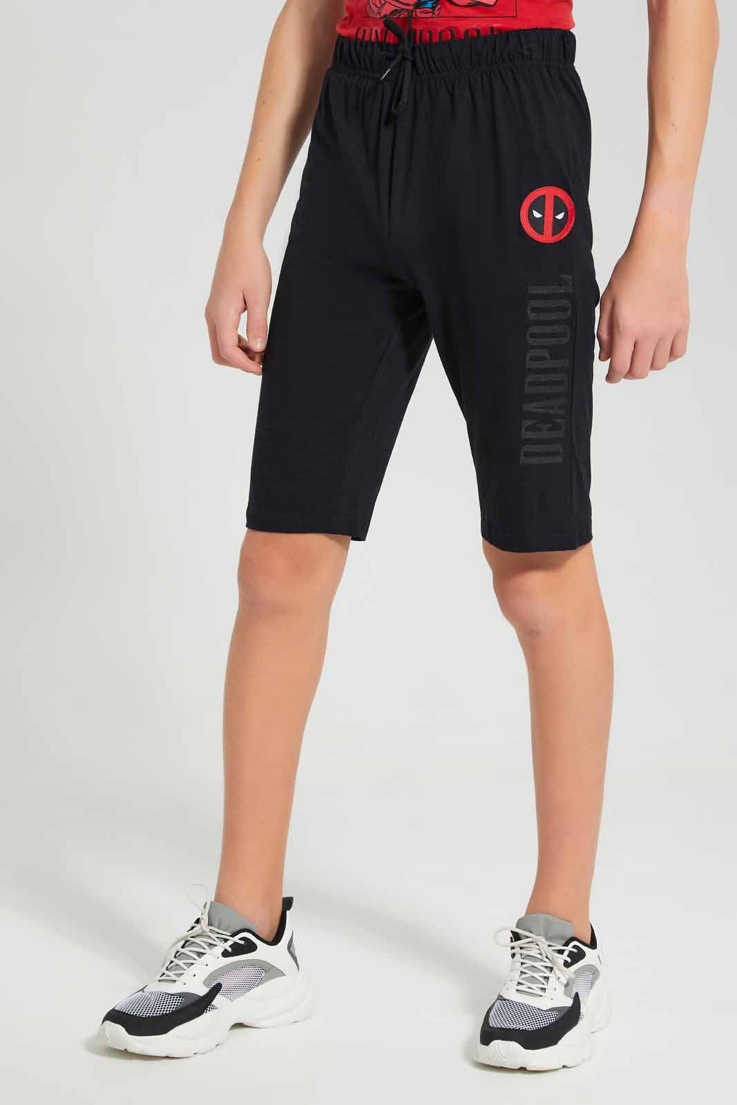 Redtag-Red-And-Black-Deadpool-Pyjama-Set-(2-Piece)-BSR-Pyjama-Sets,-Category:Pyjama-Sets,-Colour:Red,-Deals:New-In,-Filter:Senior-Boys-(9-to-14-Yrs),-New-In-BSR-APL,-Non-Sale,-S22D,-Section:Boys-(0-to-14Yrs)-Senior-Boys-9 to 14 Years